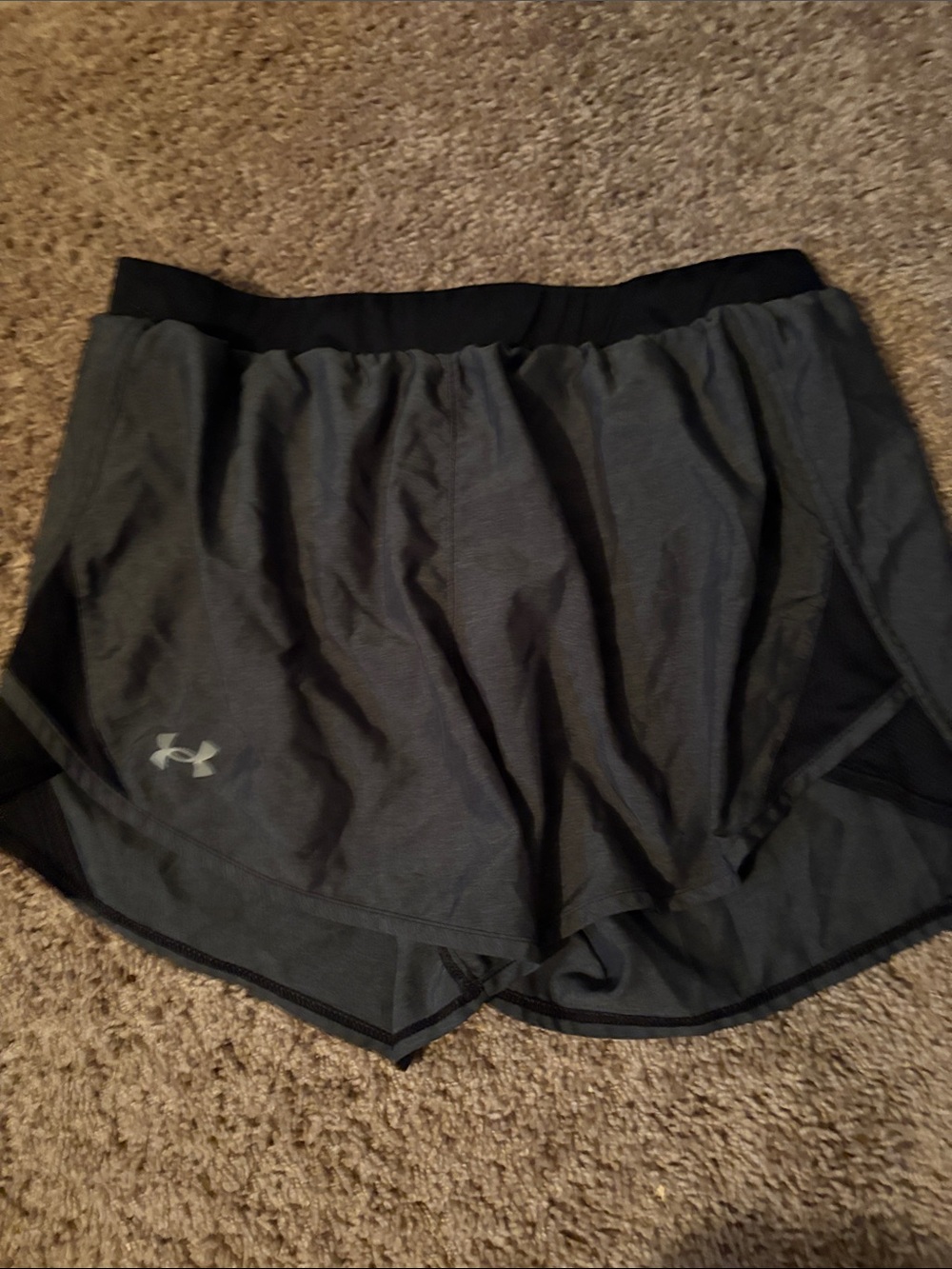 Under Armour Women's Gray and Black Athletic Shorts